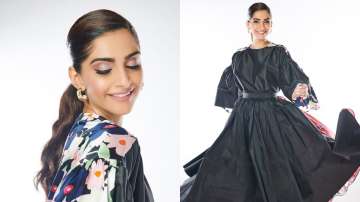 Sonam's black dress with a twist is the exact amount of sexy and quirky!