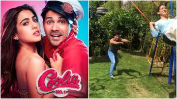 Coolie No 1: Varun Dhawan, Sara Ali Khan enjoy on ‘jhoola’ in the sun, VIDEO