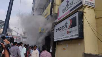 Massive fire at UCO Bank branch in Bengaluru; several feared trapped