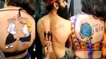 Navratri 2019: Gujarat celebrates India's landmark decisions with patriotic body tattoos