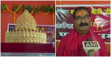 Modi supporter offers gold crown at Varanasi temple on PM's birthday