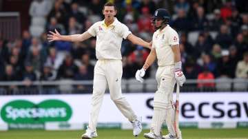 Ashes: Late Hazlewood burst leaves England in trouble on Day 3