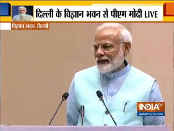 PM Modi speaking at the inauguration of 'Garvi Gujarat Bhavan'.