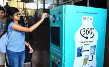 Now use plastic bottle crushing machines at Railway stations and get your phones recharged for free