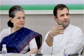 Congress president Sonia Gandhi along with Rahul Gandhi