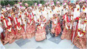 Bliss! Mass wedding pictures of 51 differently-abled couples in Udaipur will warm your heart