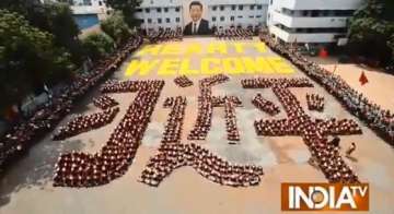 Chennai school kids wear Xi Jinping masks