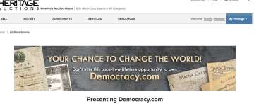 Democracy.com for sale: Most cherished domain name is looking for buyers