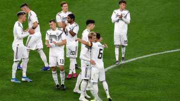 The team of germany comes together prior to the International Friendly between Germany and Argentina