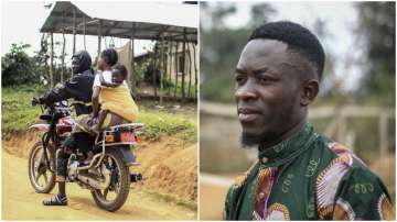 Ebola survivor with motorbike helps ease fear