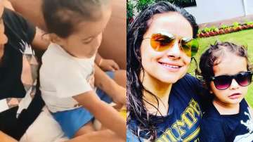 PM Modi reacts as Gul Panag’s 1-year-old son Nihaal spots him