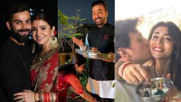 Bollywood celebrates Karwa Chauth: Anushka Sharma, Mira Rajput and Bipasha Basu shilpa shetty raveen