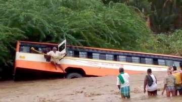 Bus falls from pull in Madhya Pradesh