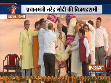 ?
Dussehra: PM Modi attends Ravan Dhahan event in Delhi's Dwarka
?