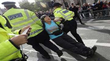Activists arrested in New York, London climate protests