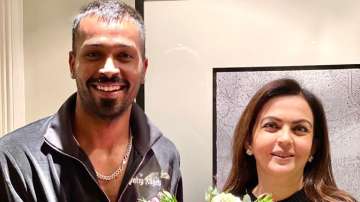 Hardik Pandya meets Mumbai Indians owner Nita Ambani in London