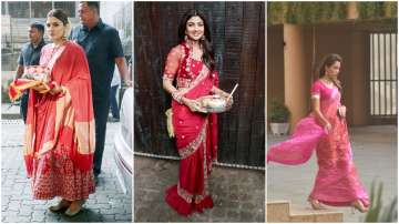 Bollywood Celebration Karva Chauth 2019 pictures Shilpa Shetty, Raveena Tandon, Mira Rajput, Neelam 