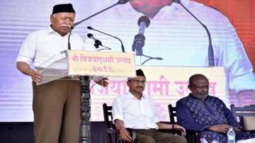 RSS chief performs 'shastra' puja at Dussehra event