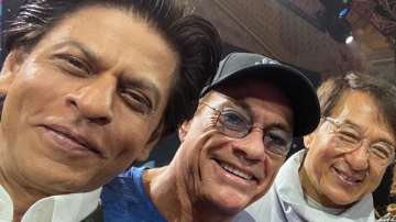 Shah Rukh Khan's fan moment with his heroes Jackie chan and  Jean-Claude Van Damme