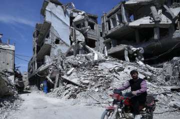 Destruction in Syria post Turkish attack