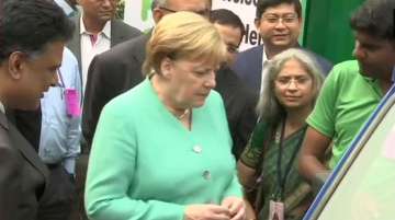 Angela Merkel visits Dwarka Sector 21 Metro Station