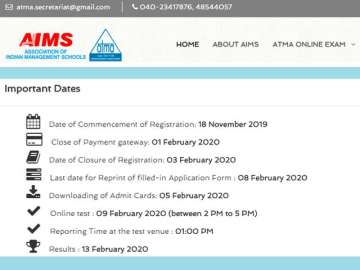 ATMA 2020 registration date changed for February session, check revised exam schedule here