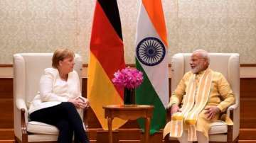 German Chancellor Angela Merkel with PM India