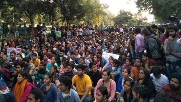 JNU fee hike row: Students back on streets, protests outside HRD Ministry