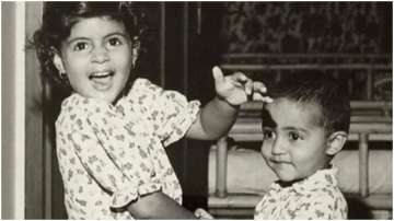 Amitabh Bachchan shares throwback picture of Abhishek and Shweta twinning as toddlers