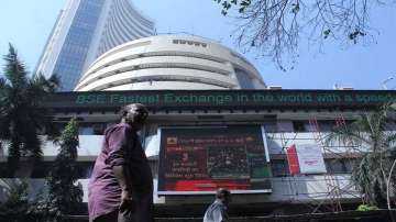 Sensex falls over 100 points ahead of GDP data