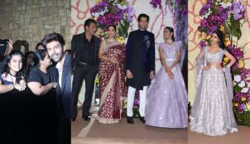 Bollywood celebrities arrive at Sooraj Barjatya's son's wedding reception