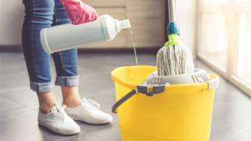 Add salt to water while cleaning the house