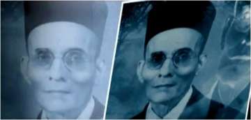 Veer Savarkar photo defaced, BHU Campus, Banaras Hindu University, BHU Veer Savarkar, Ink splashed, 