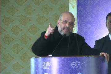 Union Home Minister Amit Shah speaks at an event in Delhi