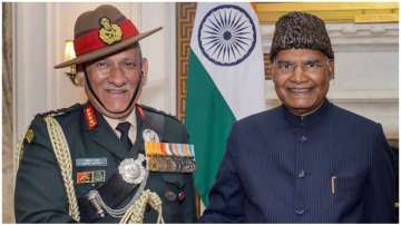 Chief of Defence Staff Bipin Rawat with President Ram Nath Kovind