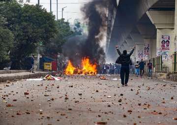 A site of anti-CAA protest in New Delhi on Tuesday