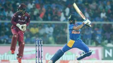 Virat Kohli in action against West Indies in T20I series earlier this month