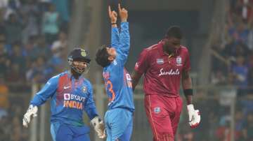 kuldeep yadav, kuldeep yadav hat-trick, kuldeep yadav india, kuldeep yadav west indies, india vs wes