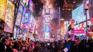 New Year is welcomed with giant ball drop at New York's Times Square