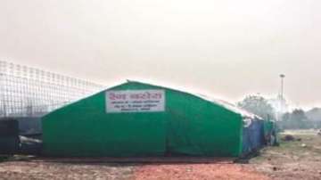 Winter night shelter in Noida Stadium for homeless is ready