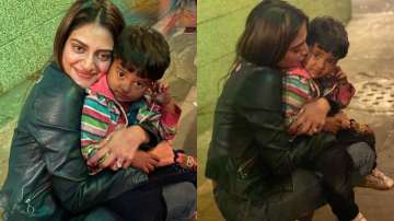 Nusrat Jahan's adorable picture with baby boy selling balloons wins hearts