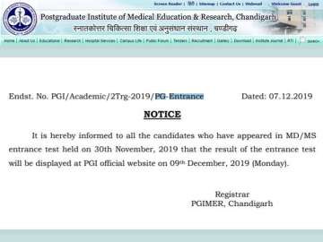 PGIMER MDMS Entrance Result, PGIMER result 2020, PGIMER result direct link, PGIMER MDMS Result 2020,