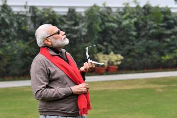 PM Modi watching Solar Eclipse?