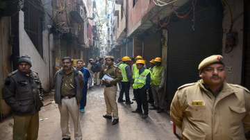 Delhi Fire Tragedy: Police conducts 3D laser scan in Anaj Mandi building to recreate fire scene