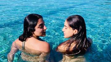 Sara Ali Khan's combo to beat Monday blues: Pool, pink bikini, blue