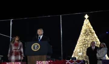 Trump lights National Christmas Tree in holiday tradition