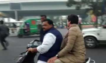 Congress party worker who gave ride to Priyanka Gandhi challaned for not wearing helmets 