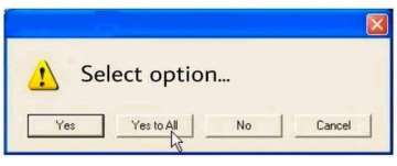 The Windows XP dialogue box used to appear on computer screens years ago, and presented the users with an opportunity to choose one option from 'Yes, Yes to All, No and Cancel'.