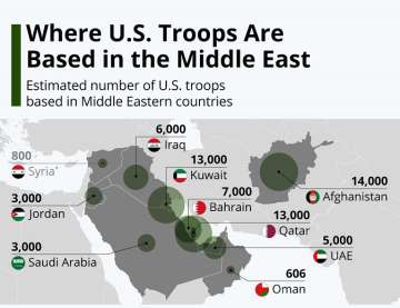 Graphics show how 65,000 American troops have Iran surrounded on all sides