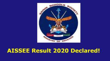 AISSEE, AISSSE Result, AISSSE Result 2020, sainikschooladmission.in, Sainik School AISSSE Result 202